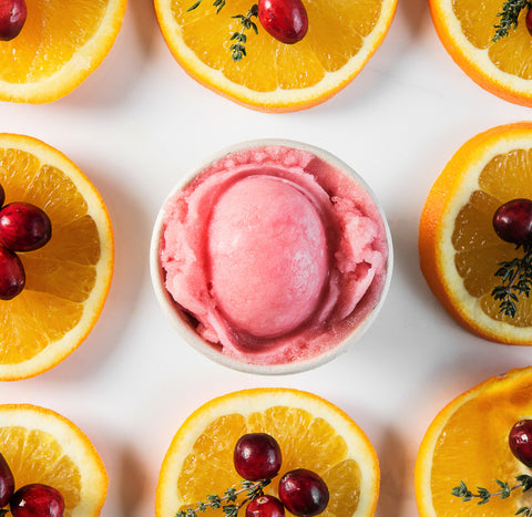 Cranberry Orange Thyme Sorbet