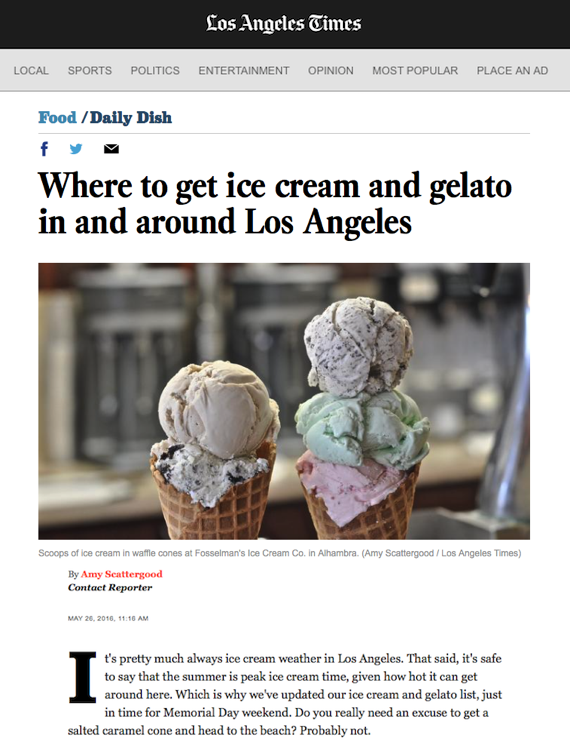 La Times Where To Get Ice Cream